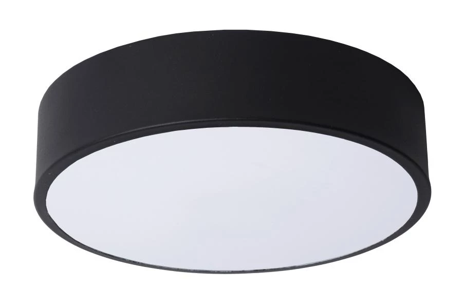 Lucide UNAR - Flush ceiling light - Ø 20 cm- LED 3 StepDim - 1x12W 2700K - Black - turned off